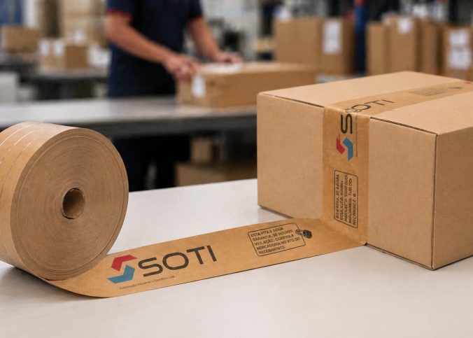 Fitas gomadas personalizadas para embalagens