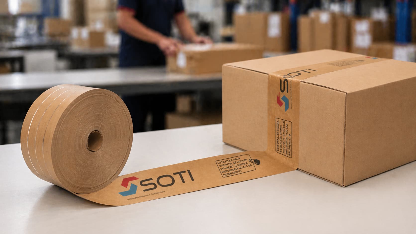 Fitas gomadas personalizadas para embalagens